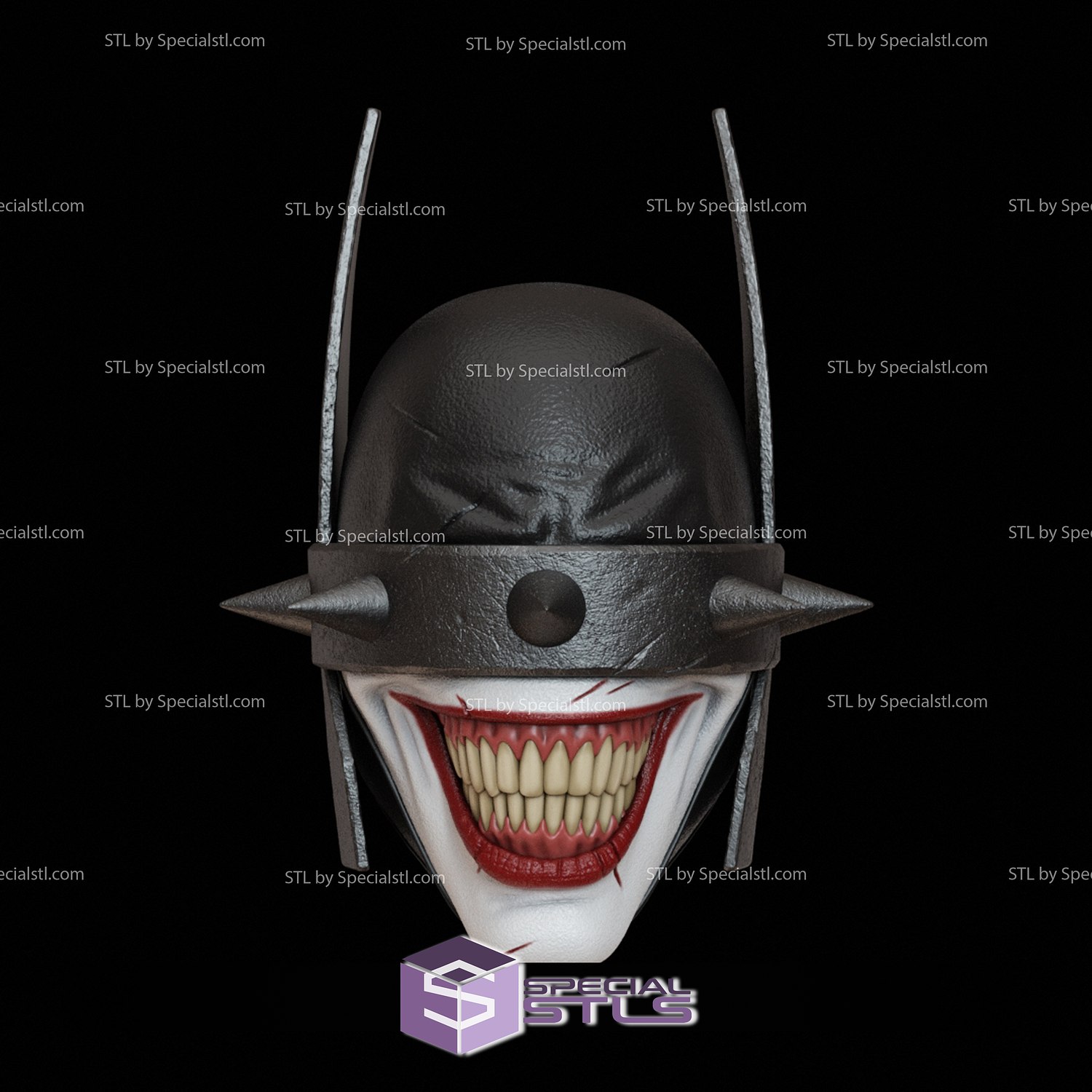 cosplay stl arquivos batman risos mascarar 3d impressão vestível 3D print model - Mito3D