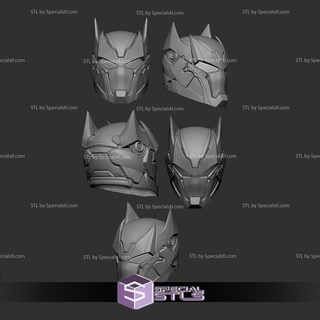 cosplay stl File Batman rosso casco 3d print model - Mito3D