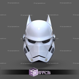 cosplay stl files batman trooper helmet 3d print model - Mito3D