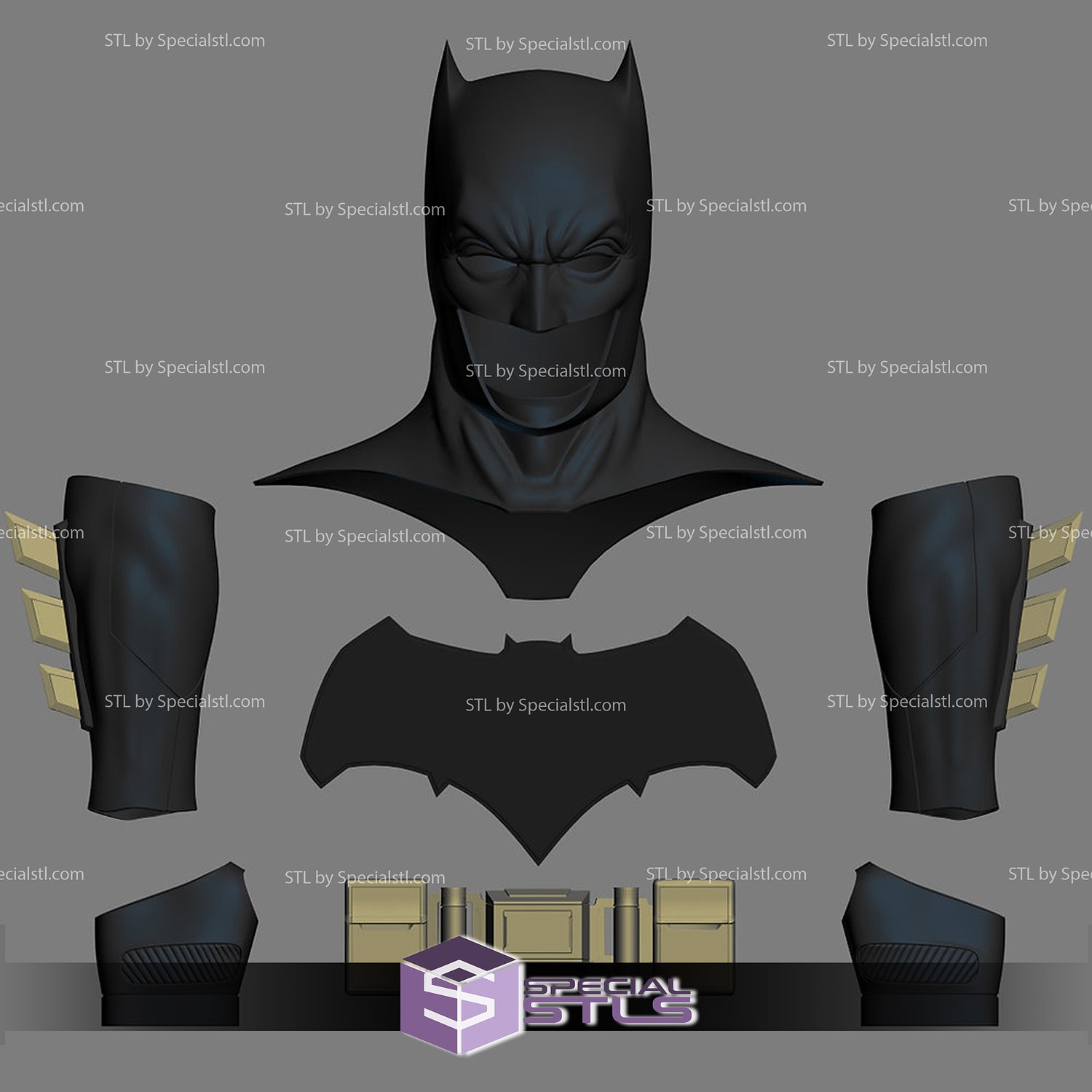 Kostüm oyunu stl Dosyalar batman Süpermen kukuletası kemer eldiven 3D print model - Mito3D