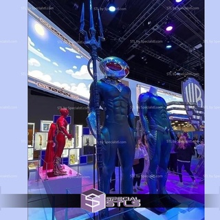 cosplay stl dossiers noir trident Aquaman 3d print model - Mito3D