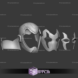 cosplay stl files blue beetle helmet v2 wearable 3d print 3d print model - Mito3D