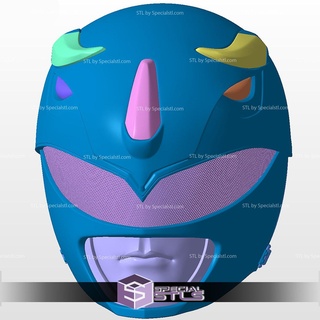 cosplay stl dossiers bleu ranger classique casque puissant morphin Puissance rangers 3d print model - Mito3D