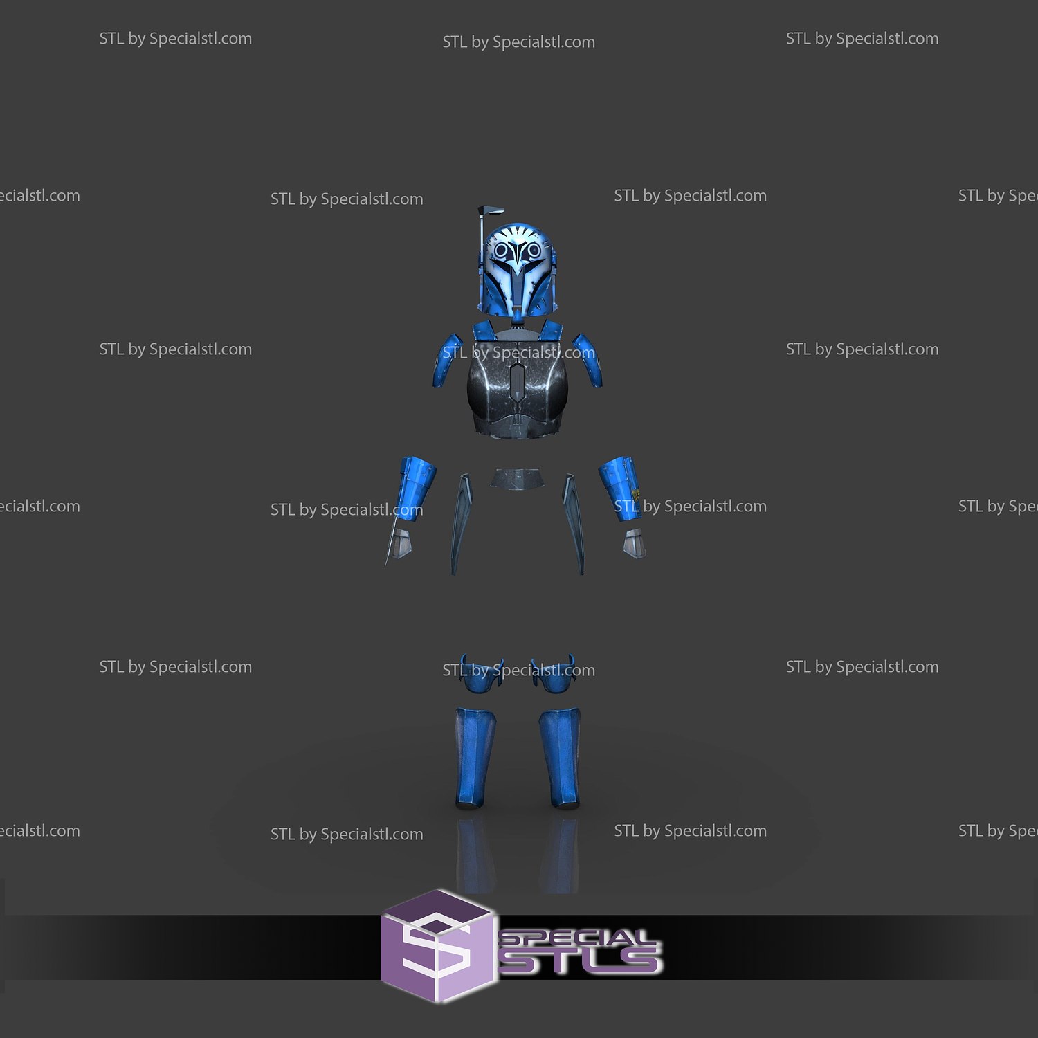 cosplay stl dossiers bo katan armure ensemble 3d impression portable 3D print model - Mito3D