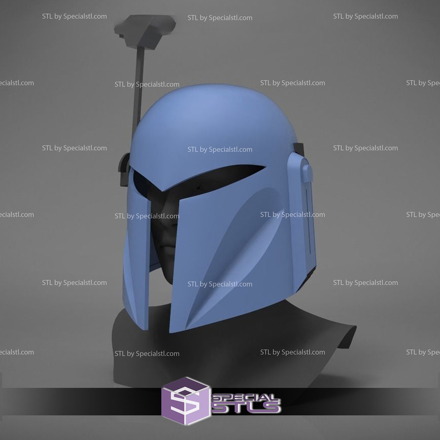 cosplay stl files bo-katan helm headband 3D print model - Mito3D