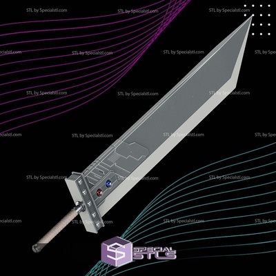 cosplay stl archivos buster espada zack justa v2 especialstl 3d print model - Mito3D