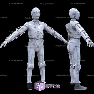 cosplay stl archivos c3po estrella guerras armadura 3d print model - Mito3D