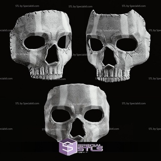 cosplay stl files call duty modern warfare 2 ghost mask 3d print wearable 3d print model - Mito3D
