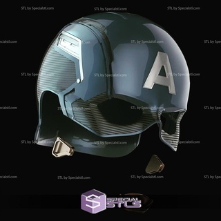 cosplay stl dossiers capitaine Amérique casque civil guerre 3d print model - Mito3D