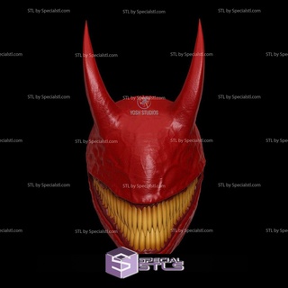 cosplay stl files carnage daredevil helmet 3d print wearable 3d print model - Mito3D