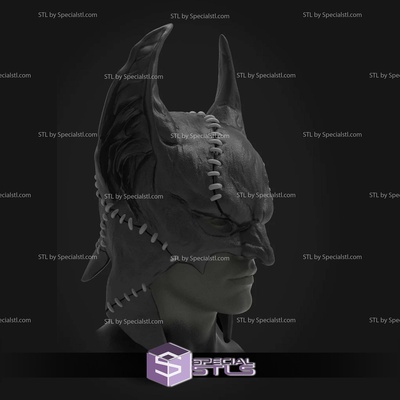 kostüm oyunu stl dosyalar mağara adamı batman kask özel 3d print model - Mito3D