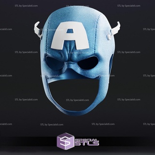 cosplay stl files classic captain america mask wearable 3d print model - Mito3D