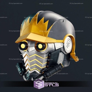 cosplay stl files comic star lord helmet 3d print wearable 3d print model - Mito3D