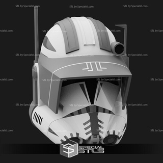 cosplay stl files commander cody vaughn helmet wearable 3d print 3d print model - Mito3D