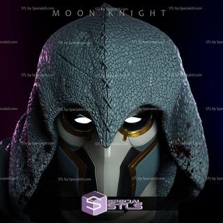 cosplay stl files custom moon knight mask 3d print 3d print model - Mito3D