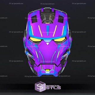 cosplay stl dossiers cyberpunk fer homme casque 3d impression portable 3d print model - Mito3D