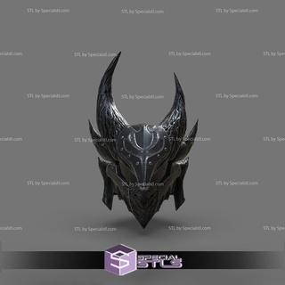 cosplay stl files daedric helmet 3d print wearable skyrim game 3d print model - Mito3D
