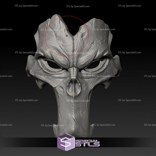 cosplay stl files darksiders death mask 3d print model - Mito3D