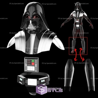 cosplay stl archivos darth vader armadura traje 3d print model - Mito3D
