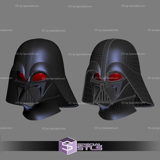 cosplay stl arquivos darth Vader rebeldes capacete 3d print model - Mito3D