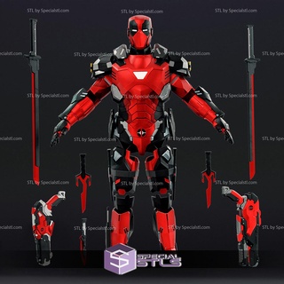 cosplay stl files deadpool armor wearable 3d print 3d print model - Mito3D