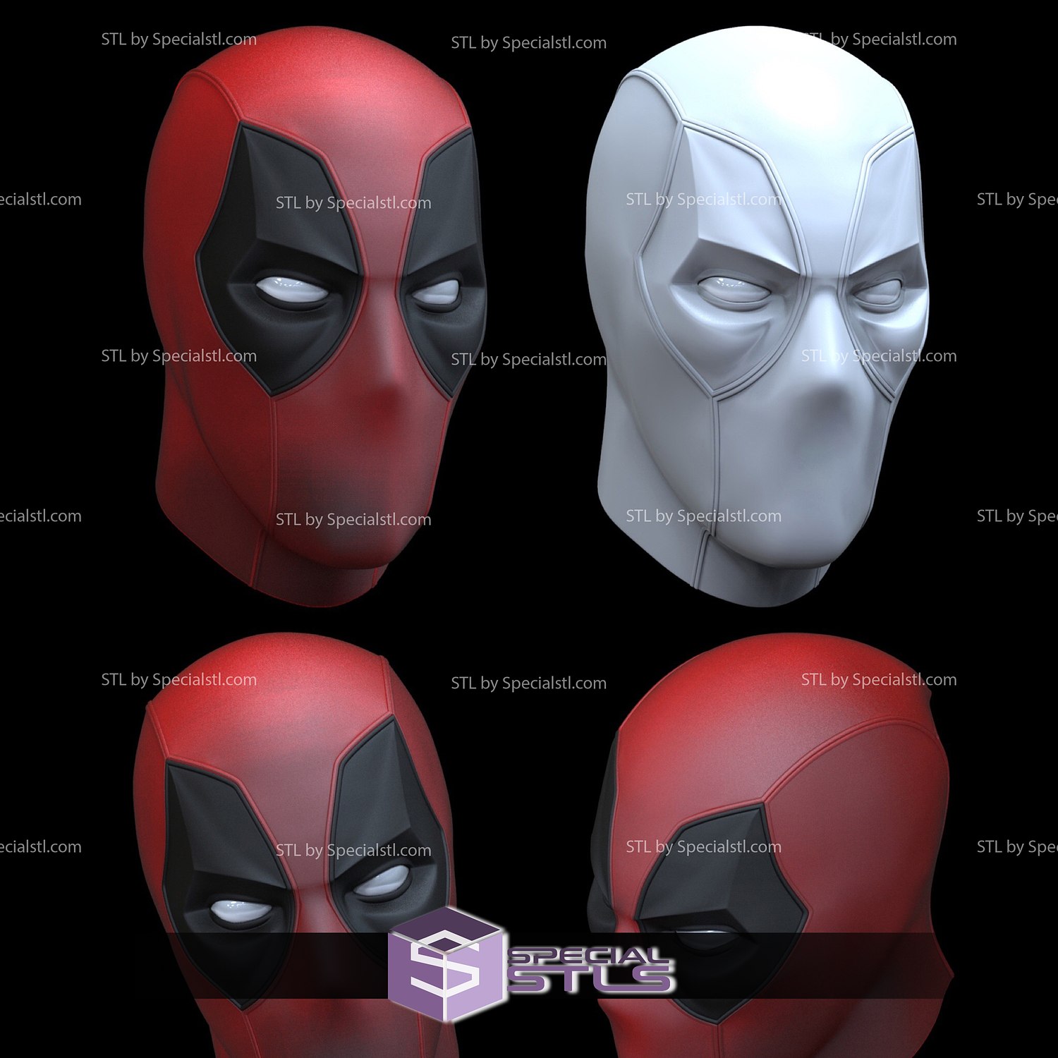 Cosplay stl Dateien totes Schwimmbad Maske Gesichtsschale austauschbar 3D print model - Mito3D