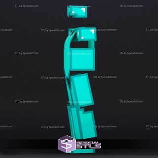 Kostüm oyunu stl Dosyalar elmas zırh kask giyilebilir Minecraft 3d print model - Mito3D