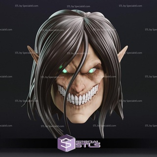 Kostüm oyunu stl Dosyalar eren saldırı titan maske 3d Yazdır giyilebilir 3d print model - Mito3D