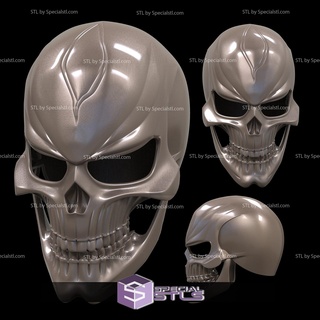 cosplay stl File fantasma cavaliere agenti scudo casco 3d print model - Mito3D