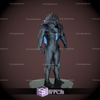cosplay stl dossiers Godzilla armure 3d print model - Mito3D