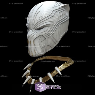 cosplay stl archivos dorado jaguar erik asesino casco negro pantera 2018 3d print model - Mito3D