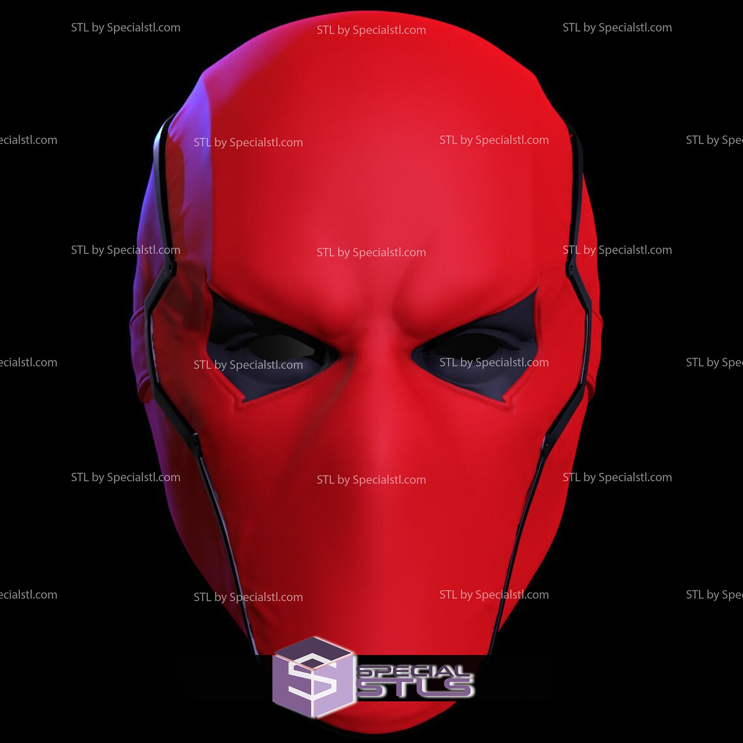 cosplay stl archivos Gotham caballeros rojo capucha máscara 3d impresión usable 3D print model - Mito3D