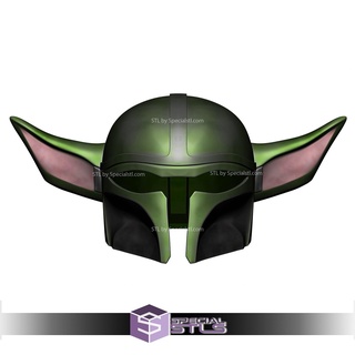 cosplay stl files grogulorian helmet variant 3d print model - Mito3D