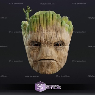 Kostüm oyunu stl Dosyalar Groot maske giyilebilir 3d Yazdır 3d print model - Mito3D