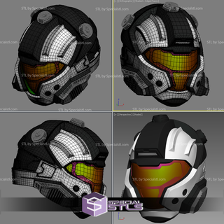 cosplay stl archivos aureola cqb casco usable 3d print model - Mito3D