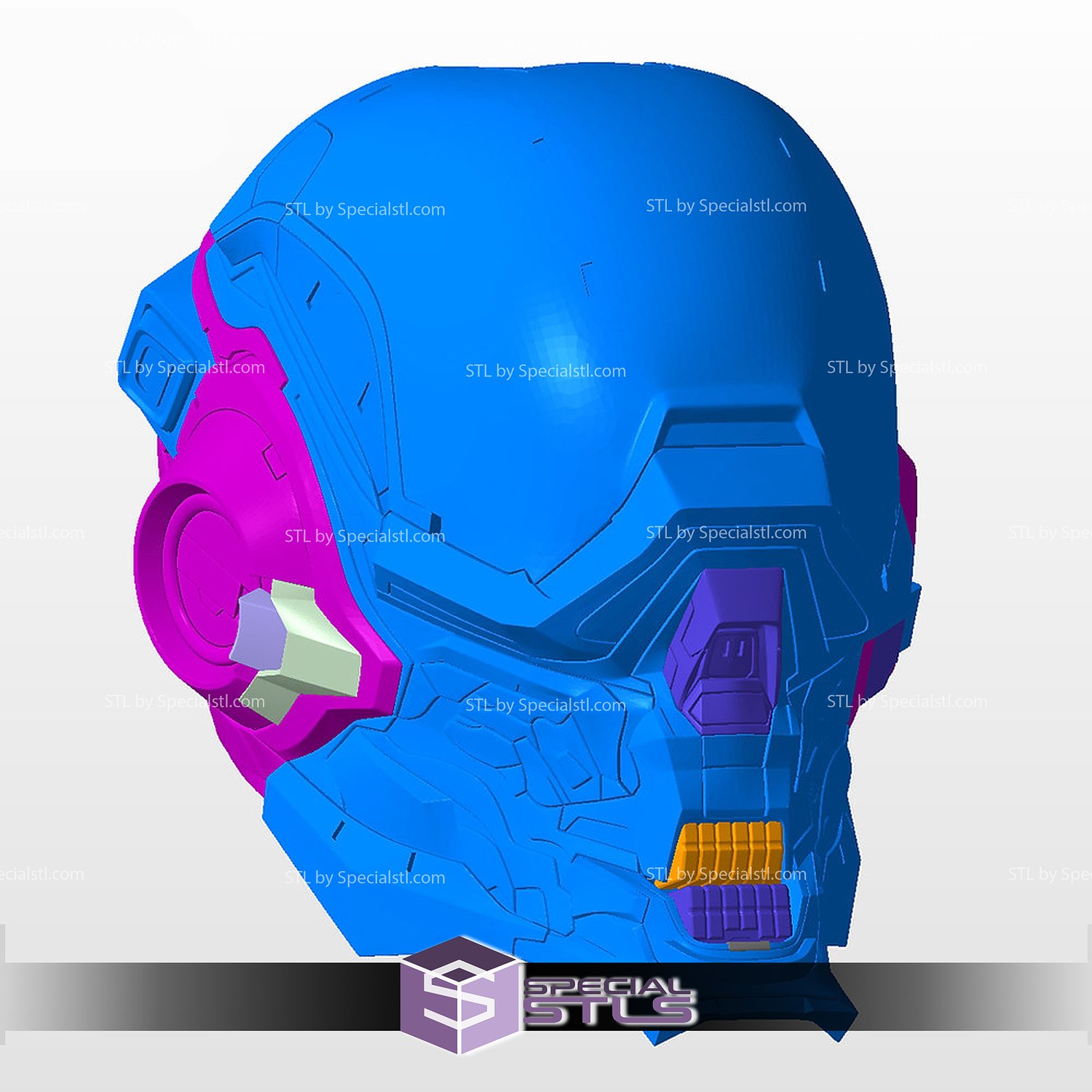 cosplay stl arquivos aréola locus capacete 3D print model - Mito3D