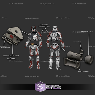 cosplay stl files havoc squad jace malcom armor 3d print model - Mito3D