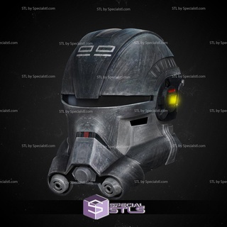 cosplay stl files hunter echo bad batch helmet wearable 3d print model - Mito3D
