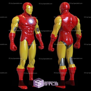 cosplay stl dossiers fer homme classique Tony rigide armure 3d print model - Mito3D