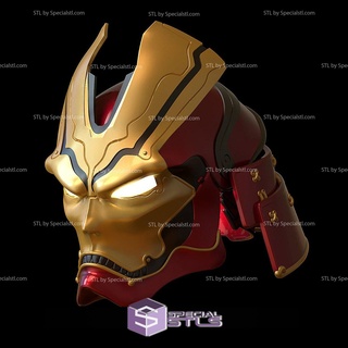 cosplay stl arquivos ferro homem samurai capacete 3d impressão 3d print model - Mito3D
