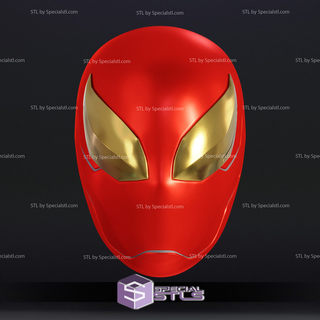 cosplay stl files iron spiderman helmet v2 wearable 3d print 3d print model - Mito3D
