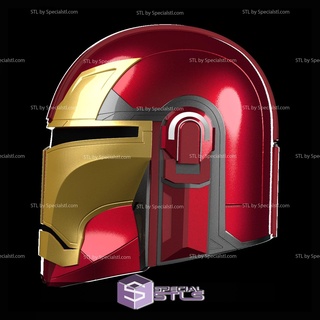 cosplay stl files irondalorian helmet wearable 3d print model - Mito3D