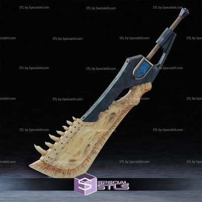 cosplay stl archivos mandíbula espada monstruo cazador especialstl 3d print model - Mito3D