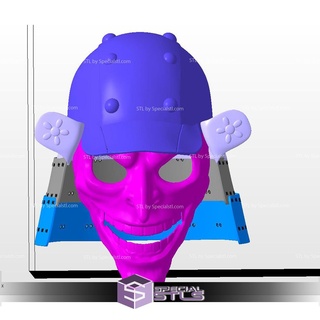 cosplay stl files joker samurai helmet 3d print model - Mito3D