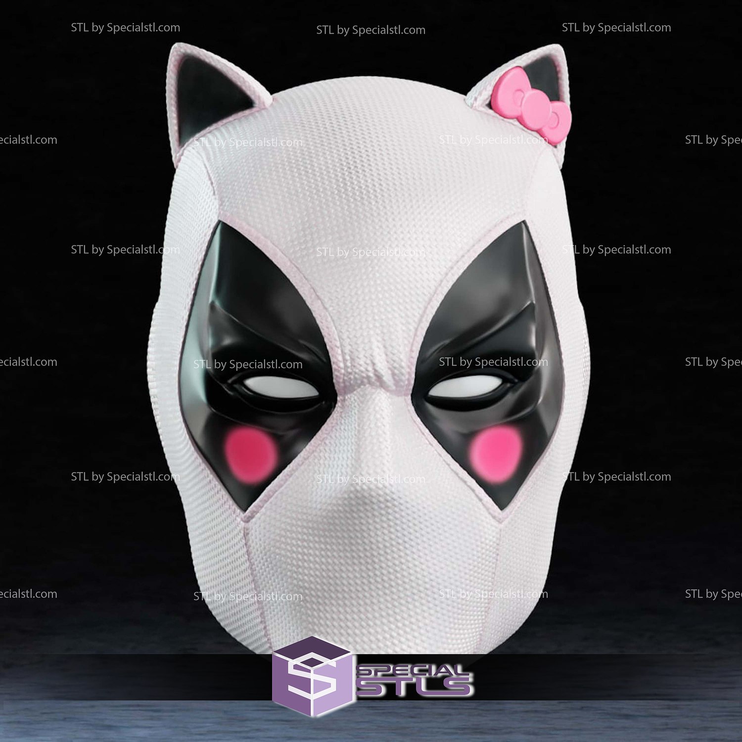 cosplay stl dateien kitty totes schwimmbad maske spezialstl 3D print model - Mito3D