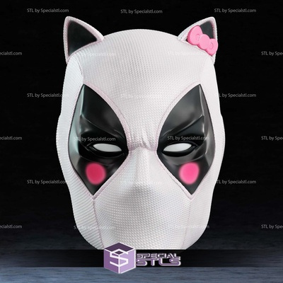 cosplay stl files kitty deadpool mask specialstl 3d print model - Mito3D