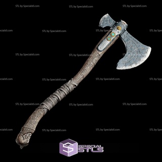 cosplay stl files kratos leviathan axe god war 3d print wearable 3d print model - Mito3D
