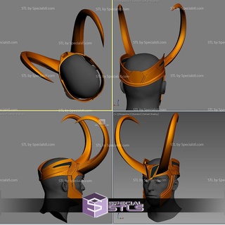 cosplay stl dossiers Loki Nouveau casque couronne Thor Ragnarok version 3d print model - Mito3D