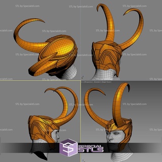 cosplay stl dossiers Loki vieux classique casque 3d print model - Mito3D