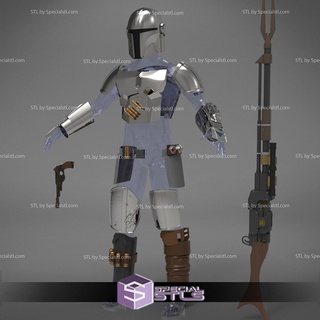 cosplay stl arquivos mandaloriano cheio armaduras armas 3d print model - Mito3D